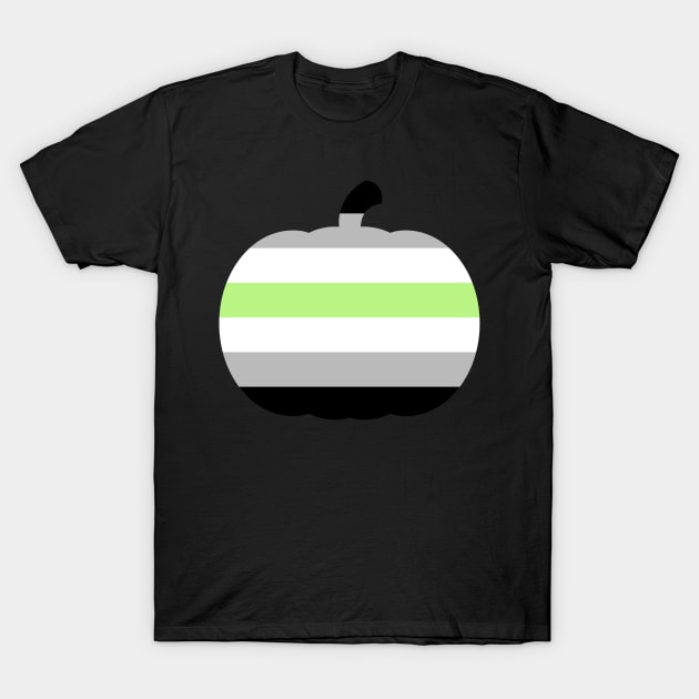 Halloween Pumpkin LGBT Flag Agender T-Shirt by aaallsmiles